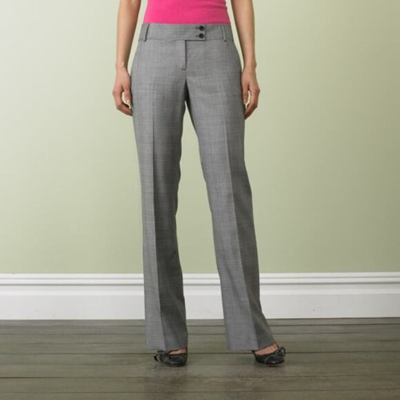 J. Crew City-fit Watson Wool Trouser Pants in Grey Plaid - Picture 1 of 12